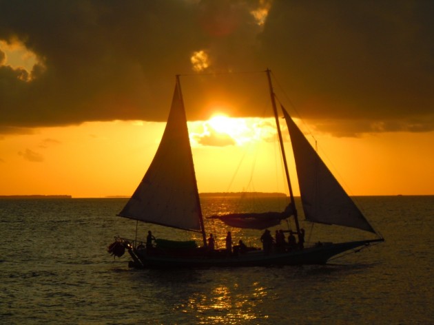 Key West at sunset.