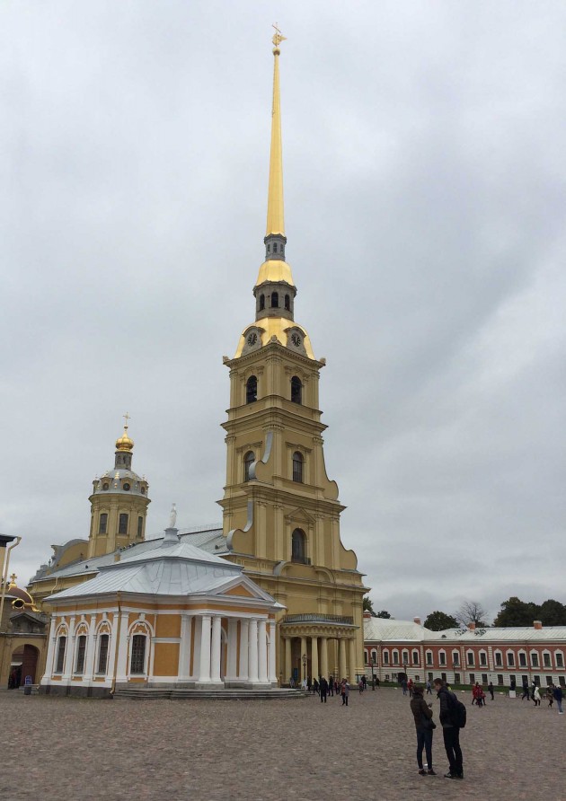Peter & Paul Cathedral showng its soaring gold 122.5 metre spire. Picture: Caroline Hurry
