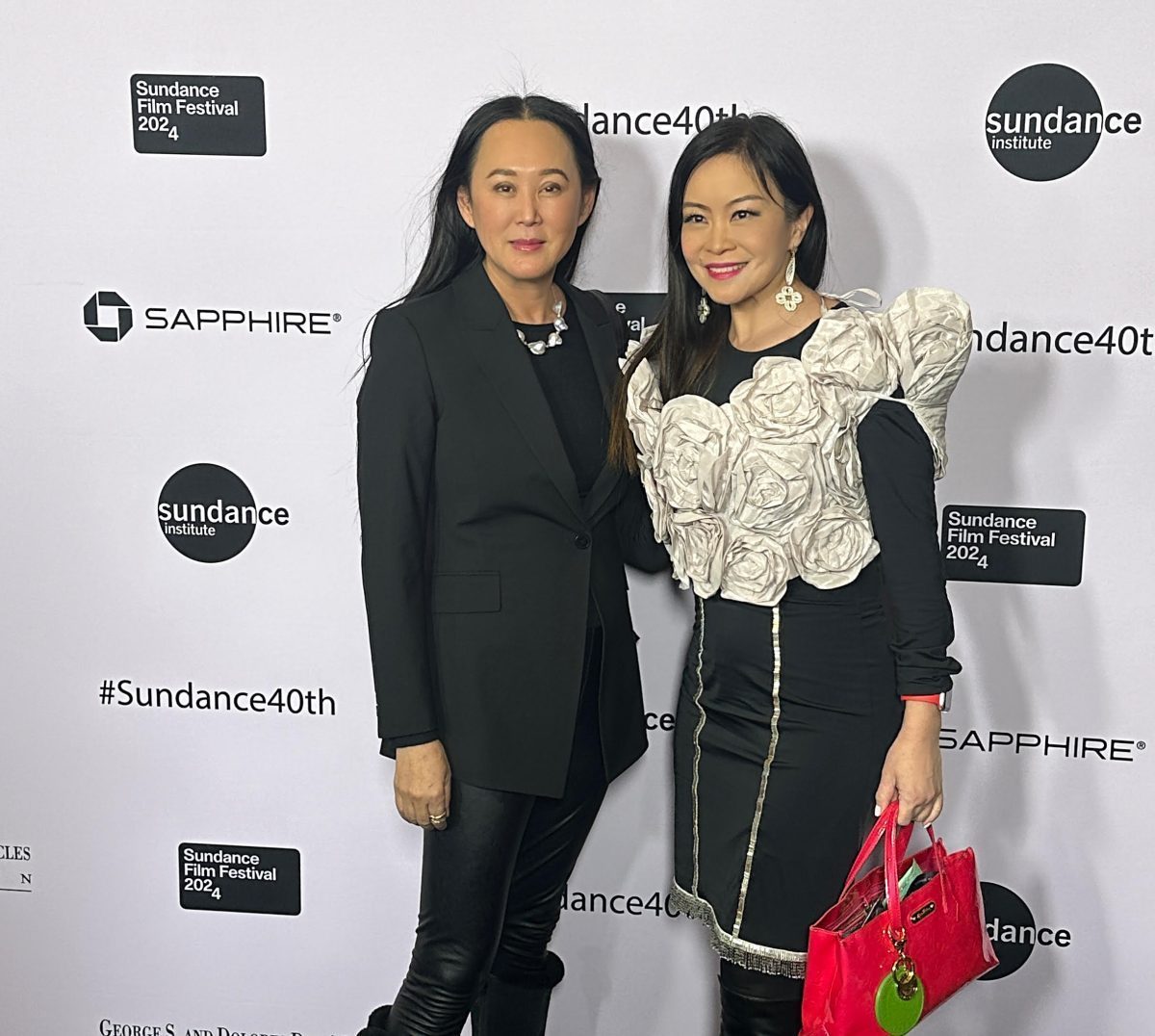 Filmmaker Naja Pham Lockwood and Jen Su at the Sundance 2024 Opening Gala. Photo: Matt Winkelmeyer, Getty Images. Jen Su