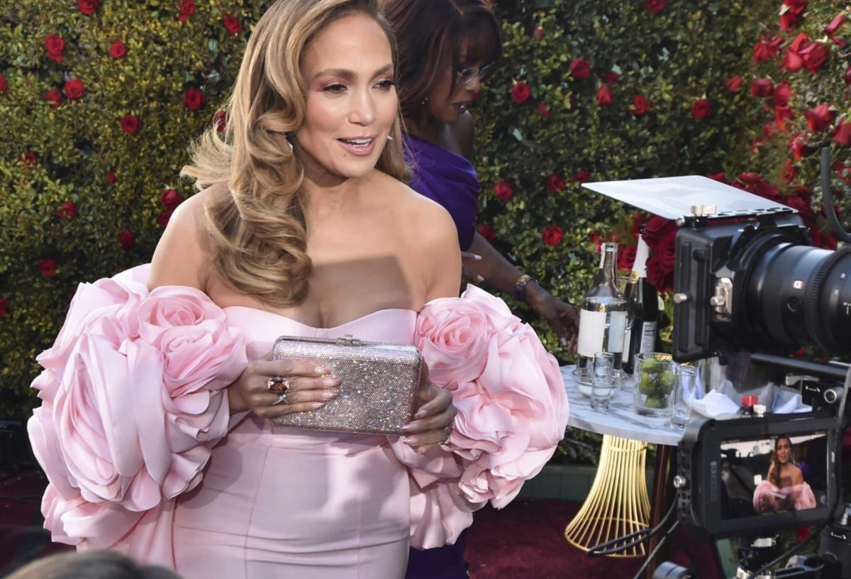 Actress and singer Jennifer Lopez at the 81st Golden Globe Awards in Beverly Hills California. Photo: Alberto Rodriguez for Golden Globes 2024 via Getty Images.